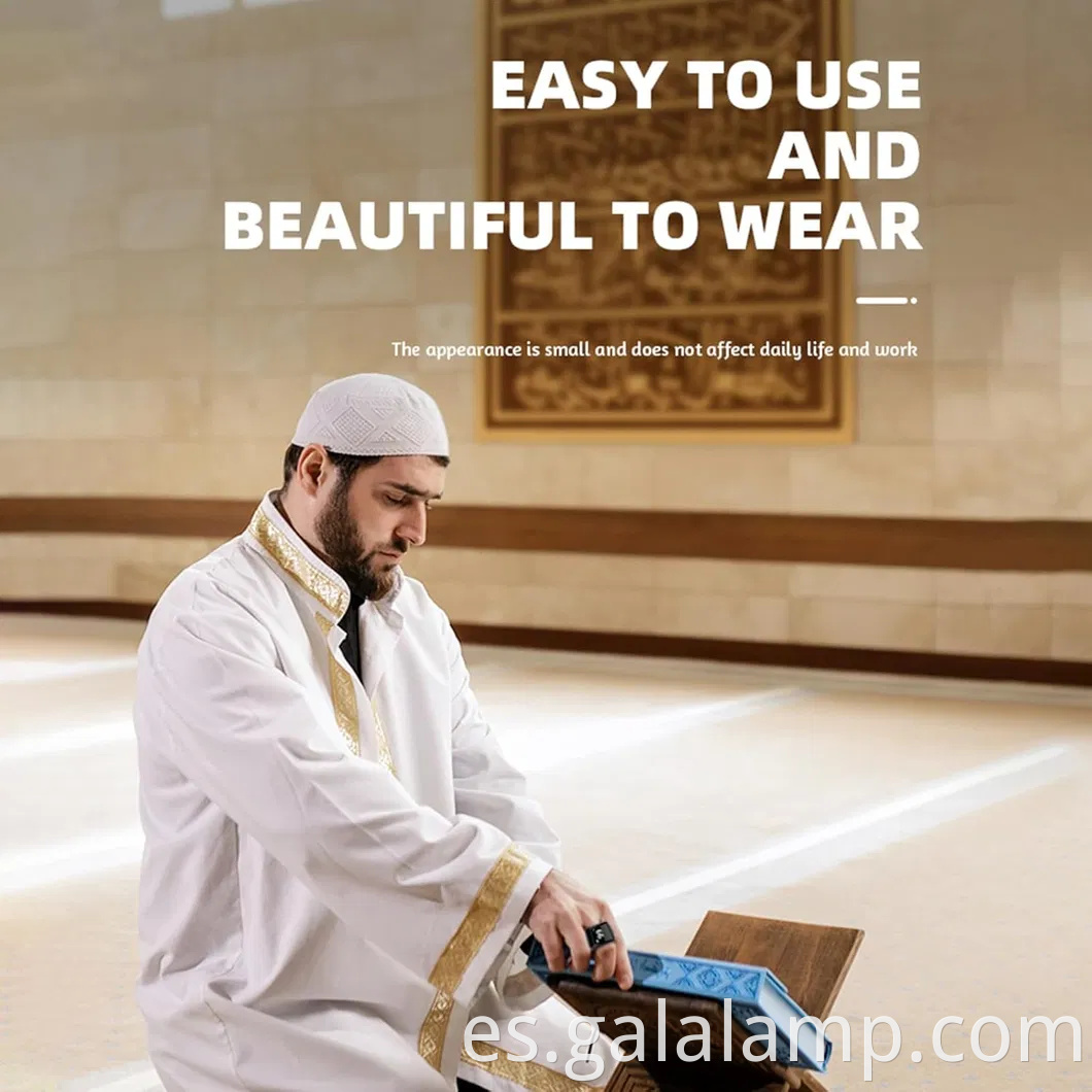 Rings Tasbih de Tasbih inteligente: mostrador de oración impermeable con pantalla OLED